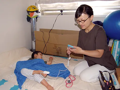 ▲お子さんのご自宅での訪問時の様子