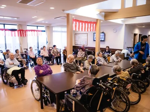 ▲利用者さまの笑顔が職員のやりがいにつながっています