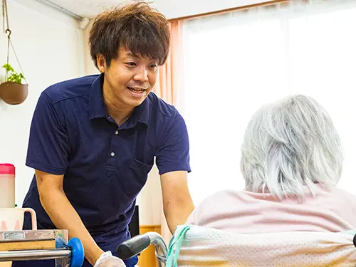 ▲一人ひとりの利用者さまとコミュニケーションを楽しみたい方におすすめの職場です！