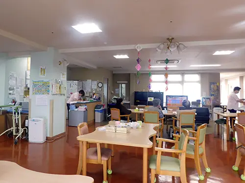 ▲コミュニケーションを取る場が多く、活気に溢れた施設です