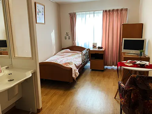 ▲プライベート空間を重視した居室。寄り添ったケアができます！