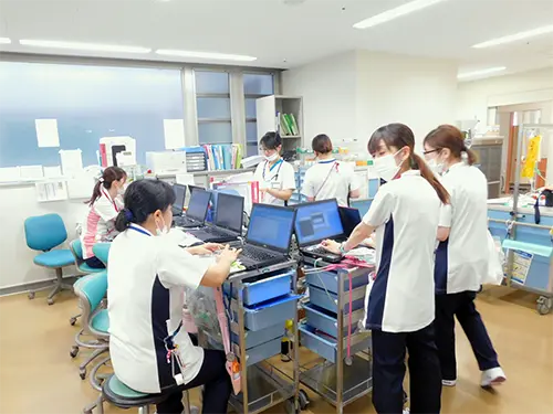 ▲看護師との連携も抜群。医療の観点からも心強い環境です