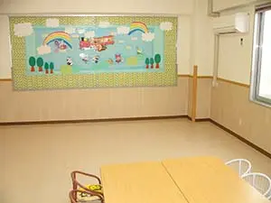 ▲育児中の看護師のために託児所を完備。安心して勤務できます