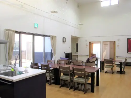 ▲階段がなく上り下りが発生しないので、入居者様やスタッフにとって移動がしやすい造りです