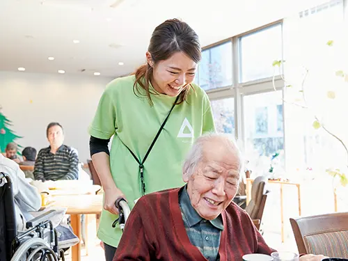 ▲一人ひとりの方とじっくりと関わり合えるケアに携われます