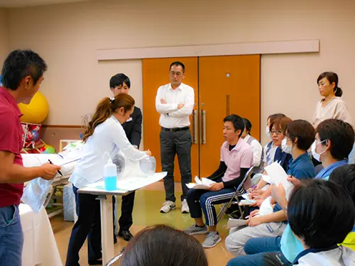 ▲病院が母体のため、医療・介護・リハビリ・栄養と他職種同士のチーム連携が良好です！