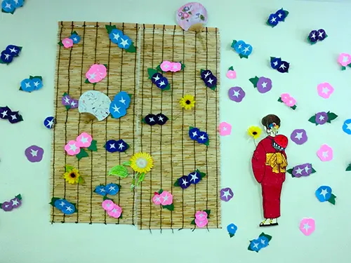 ▲毎月、利用者さまと一緒に季節を感じられる作品を制作しています